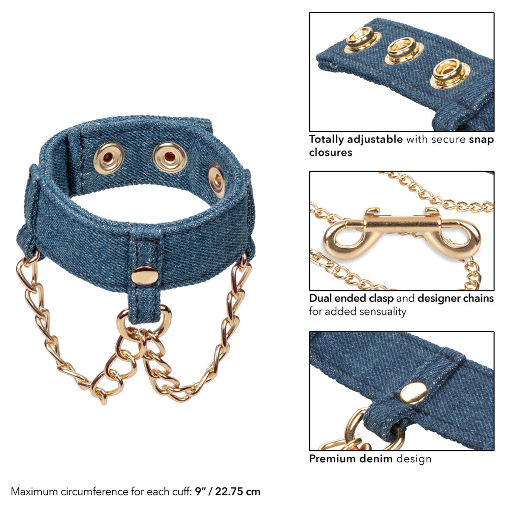 Ride 'Em Premium Denim Collection Wrist Cuffs