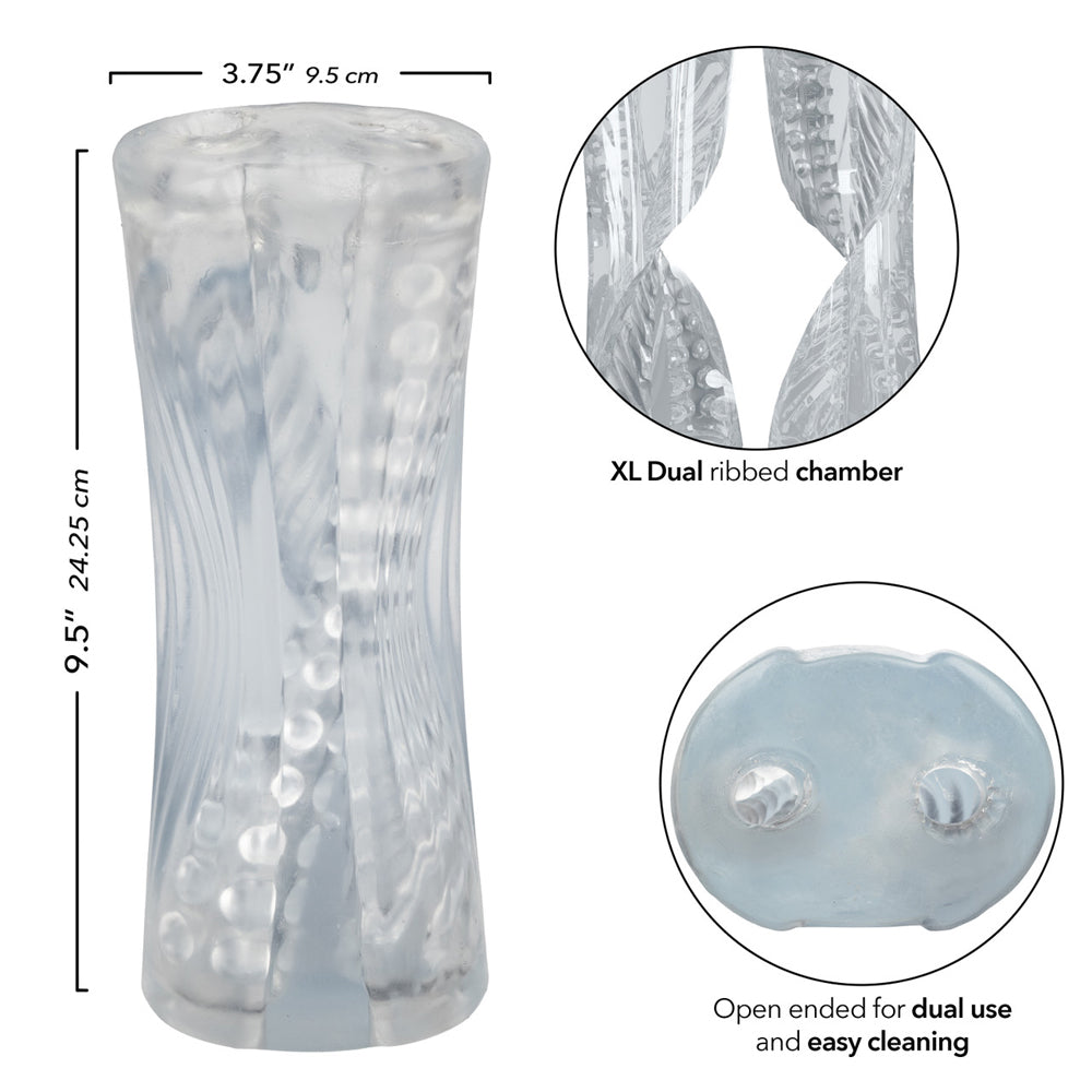 Cyclone Dual-Ribbed Stroker XL – Textured Male Masturbator Sleeve