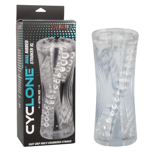 Cyclone Dual-Ribbed Stroker XL – Textured Male Masturbator Sleeve