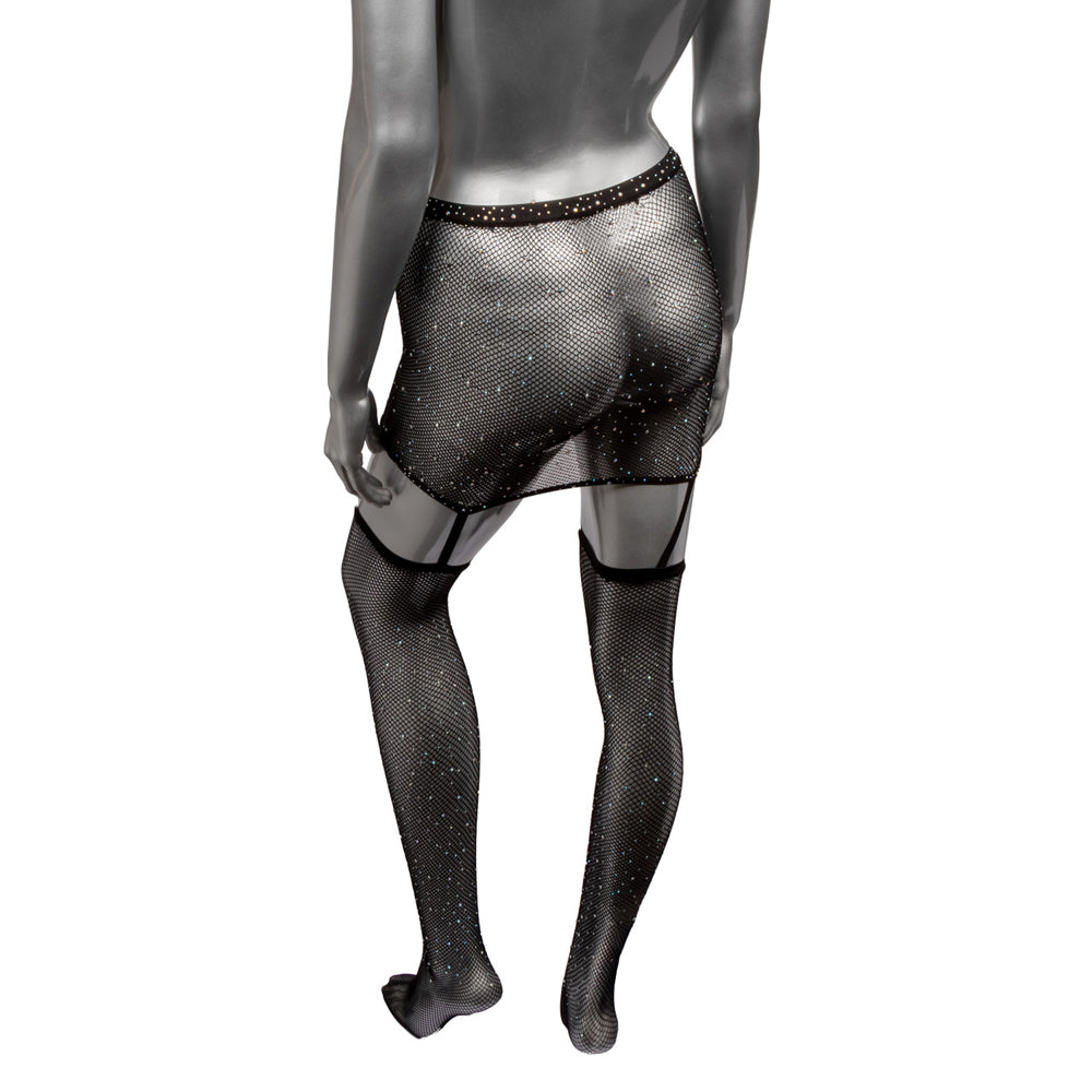 Radiance Plus-Size One-Piece Garter Skirt with Thigh-Highs