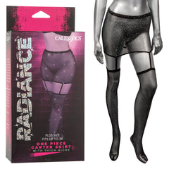 Radiance Plus-Size One-Piece Garter Skirt with Thigh-Highs