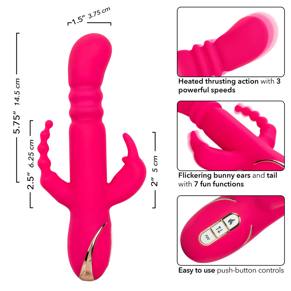 Jack Rabbit Signature Heated Silicone Triple Fantasy Rabbit
