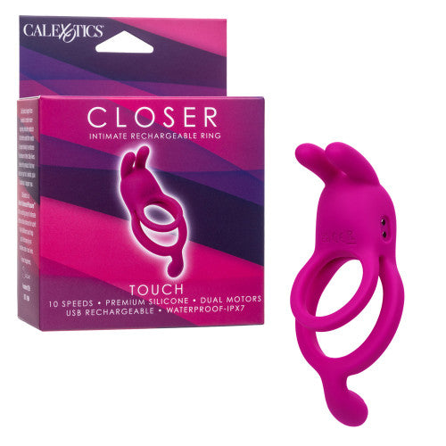 Closer Intimate Rechargeable Ring – Touch Vibrating Couples Ring for Deeper Connection