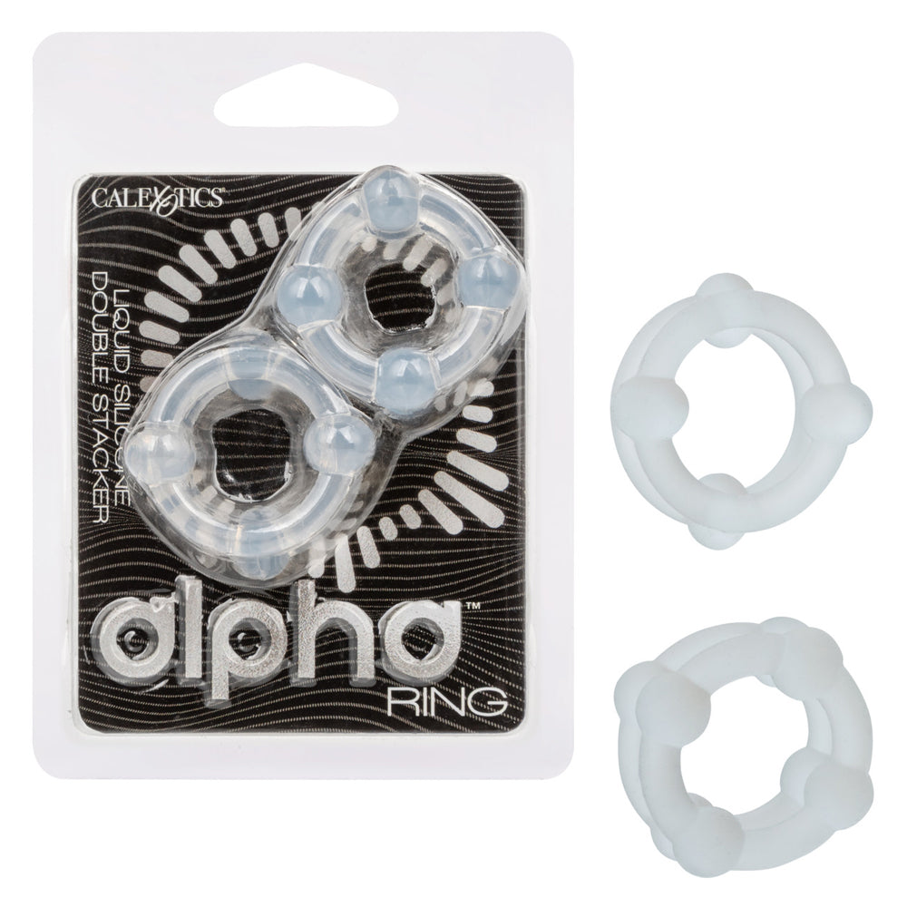 Alpha Liquid Silicone Double Stacker – Dual Ring for Enhanced Support and Stimulation
