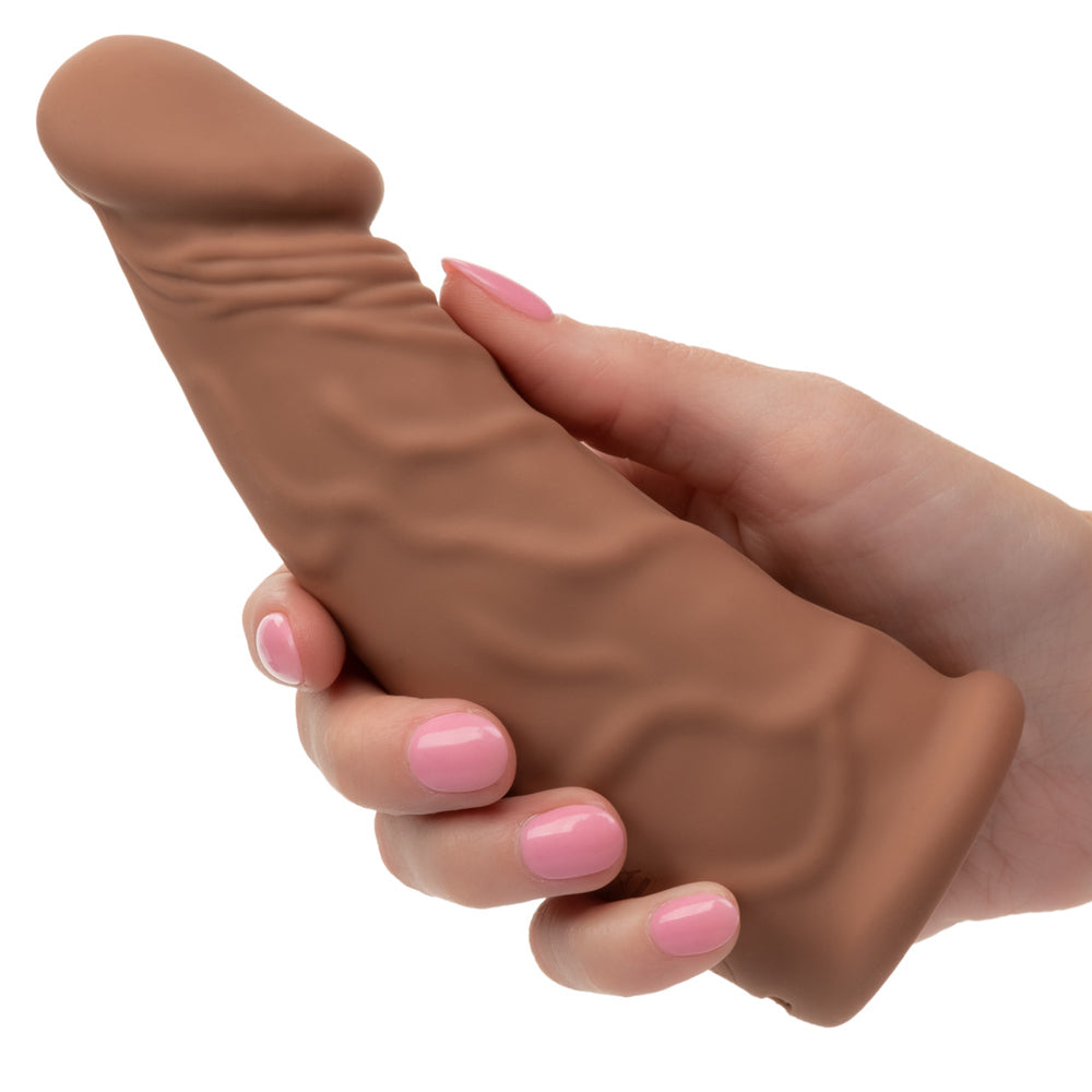 Performance Maxx Rechargeable Vibrating Extension 7" Brown