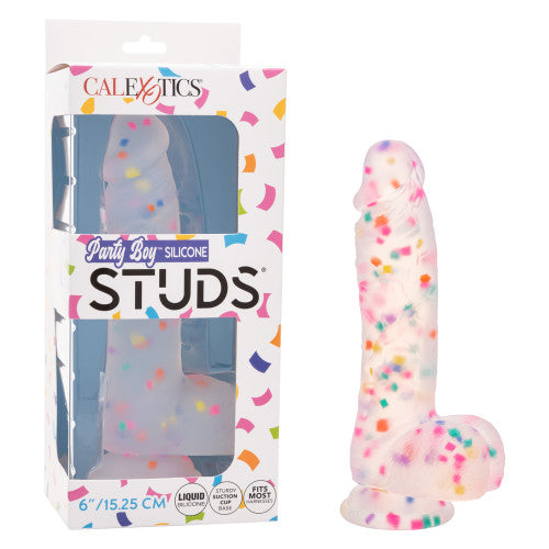 Party Boy Silicone Studs 6" – Textured Dildo for Enhanced Pleasure