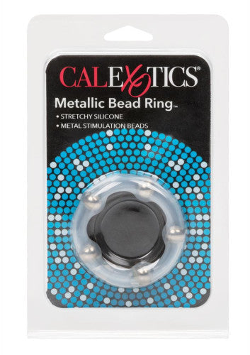Cock Ring Metallic Bead Silicone Ring – Sleek and Powerful Performance