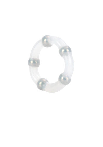 Cock Ring Metallic Bead Silicone Ring – Sleek and Powerful Performance