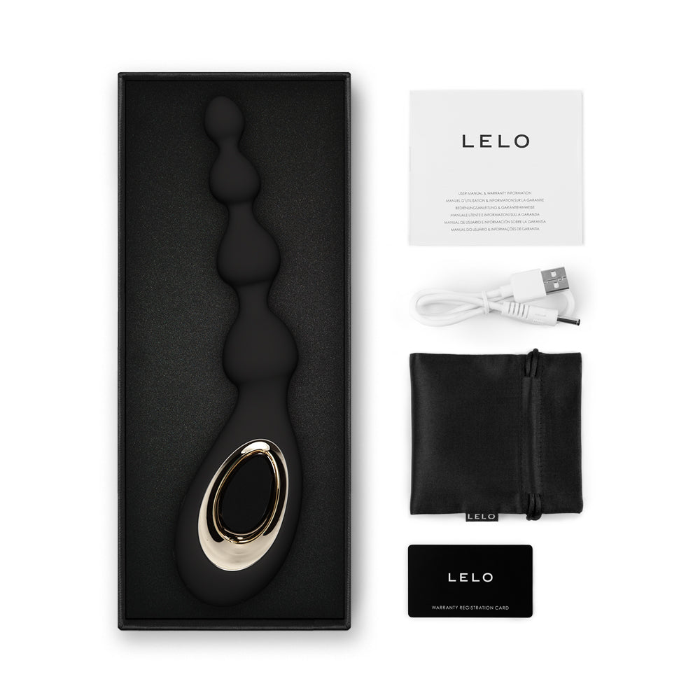 LELO Soraya Beads Black – Beaded Silicone Dual-Action G-Spot Vibrator