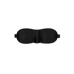 Ouch! Black & White Satin Curvy Eye Mask with Elastic Straps – Comfortable Adjustable Blindfold for Sensory Play