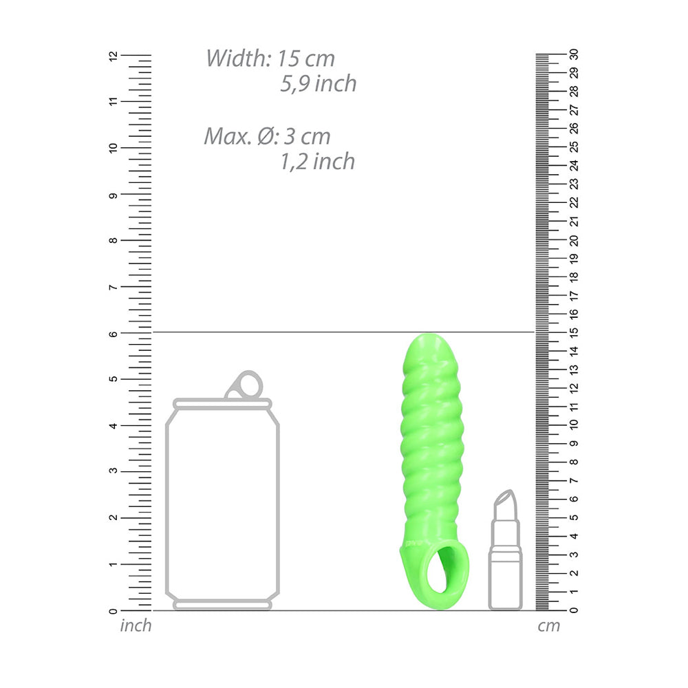 Ouch! Swirl Stretchy Penis Sleeve Glow In The Dark