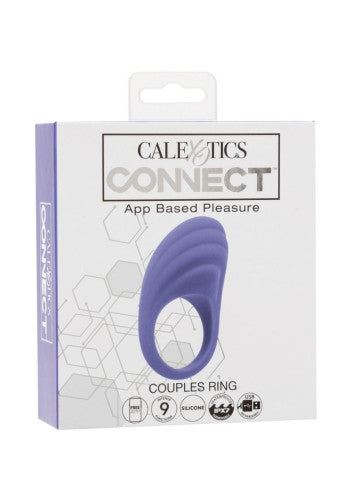 CalExotics Connect App Compatible Rechargeable Silicone Couples Cock Ring with Remote Control