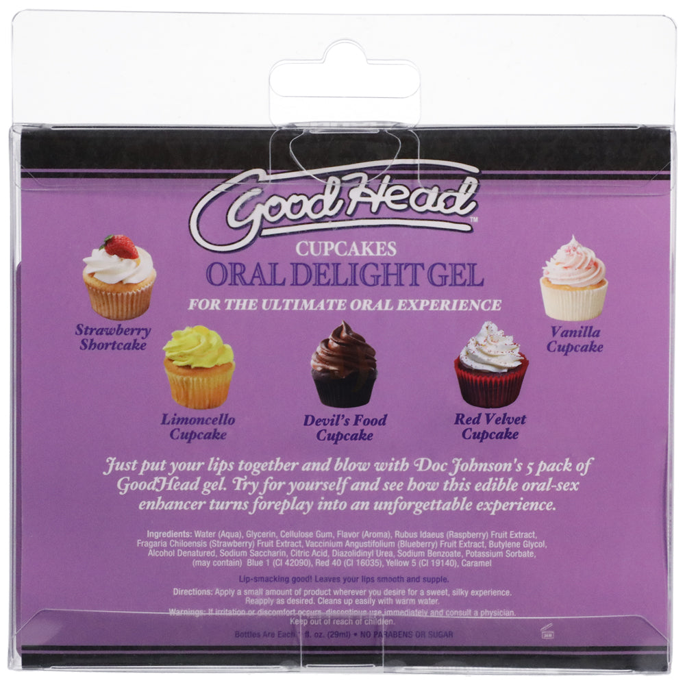 Goodhead Oral Delight Gel Cupcakes 5Pk 1 oz.