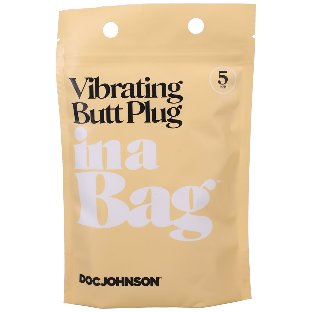 Vibrating Butt Plug In A Bag 5" Black