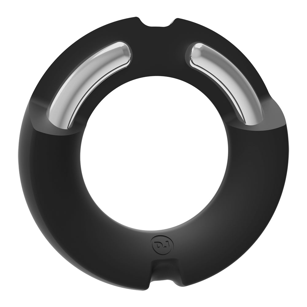 Merci The Paradox Silicone-Coated Metal Cock Ring, 45mm, Black