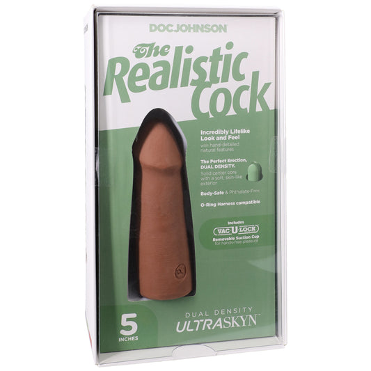 The Realistic Cock Ultraskyn 5" Caramel