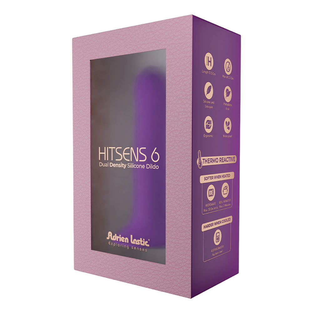 Adrien Lastic Hitsens 6 Dual Density Silicone Dildo Purple