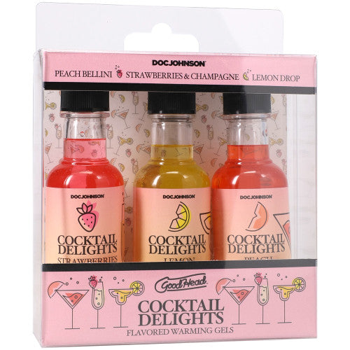 Goodhead Cocktail Delights 3pk 2 oz – Flavored Warming Oral Delight Gel