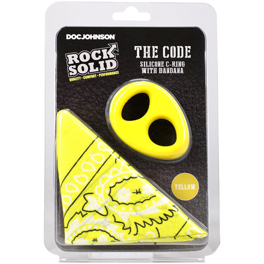 Rock Solid The Code Silicone C-Ring With Bandana Yellow/Black