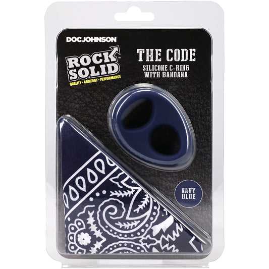 Rock Solid The Code Silicone C-Ring With Bandana Navy Blue/Black