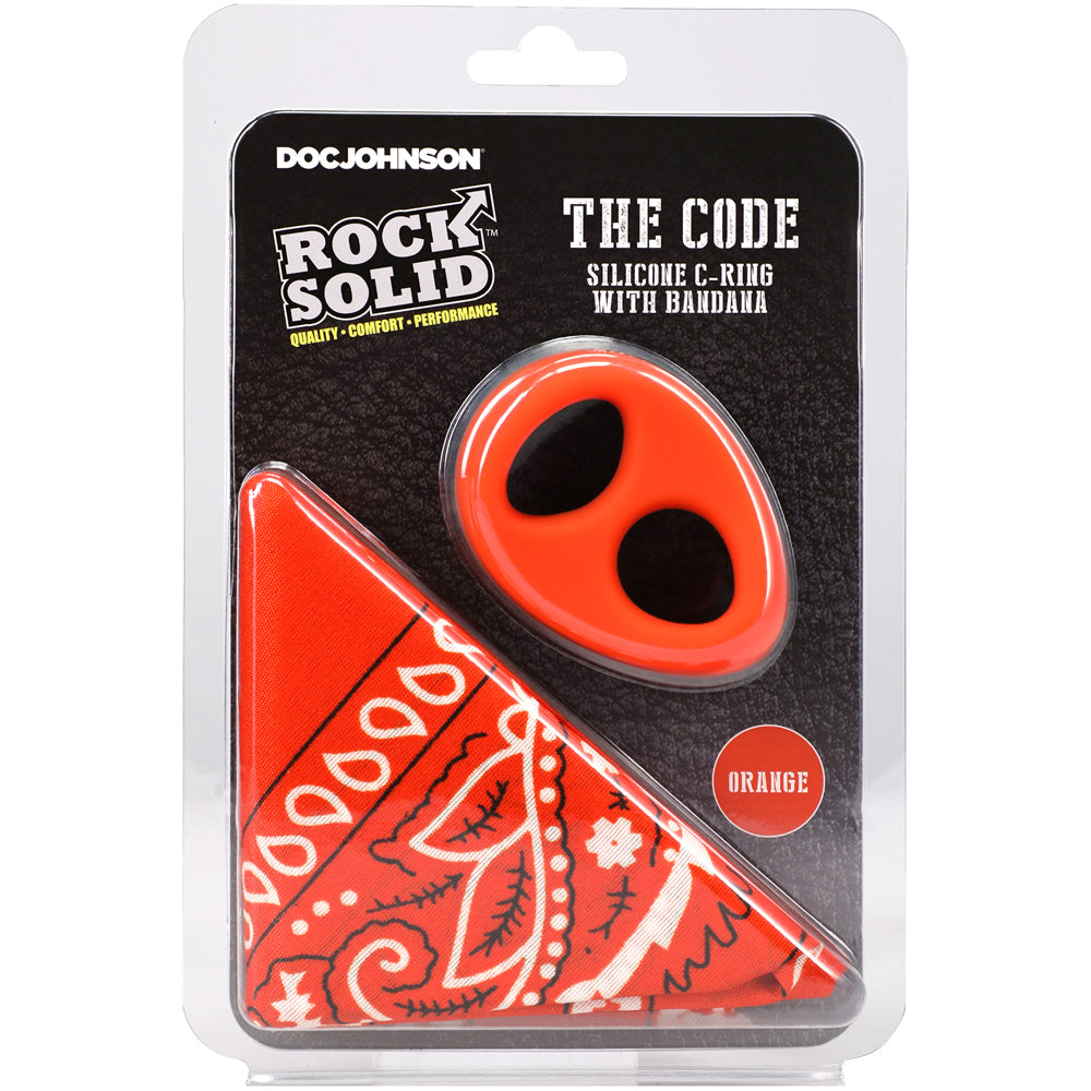Rock Solid The Code Silicone C-Ring With Bandana Orange/Black