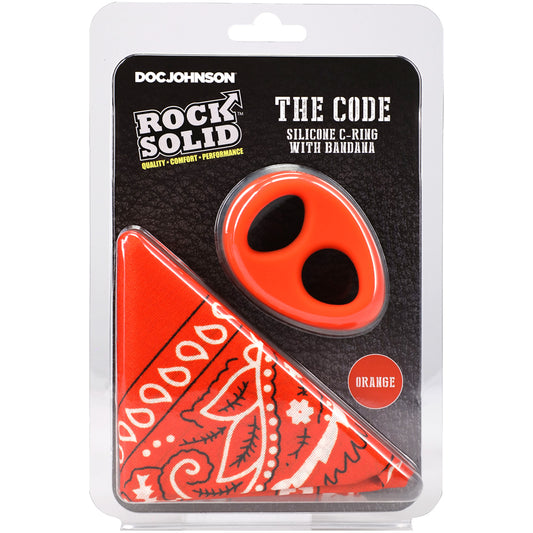 Rock Solid The Code Silicone C-Ring With Bandana Orange/Black