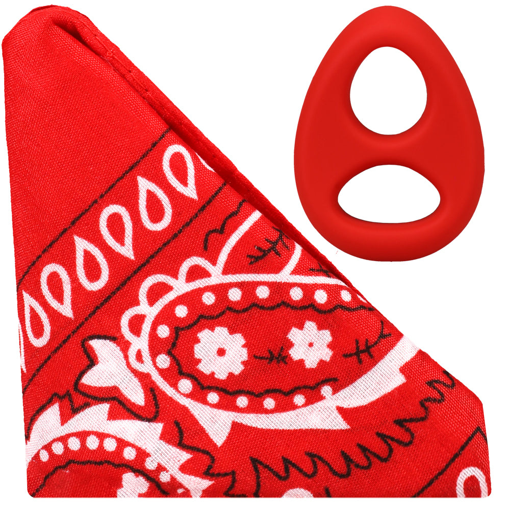 Rock Solid The Code Silicone C-Ring With Bandana Red/Black