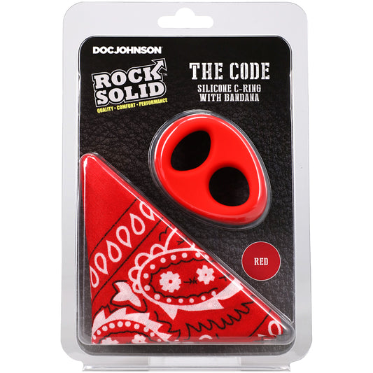 Rock Solid The Code Silicone C-Ring With Bandana Red/Black