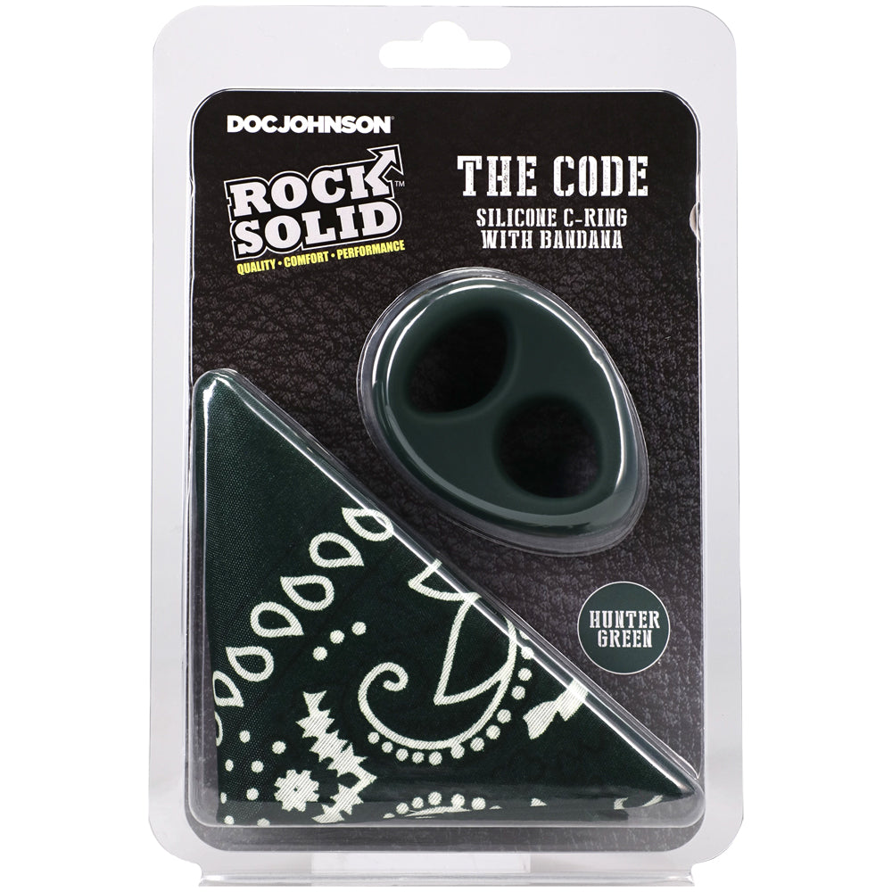 Rock Solid The Code Silicone C-Ring With Bandana Hunter Green/Black