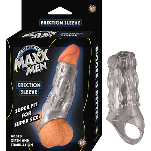 Maxx Men Clear Erection Sleeve - Penis Enhancement Sleeve for Men