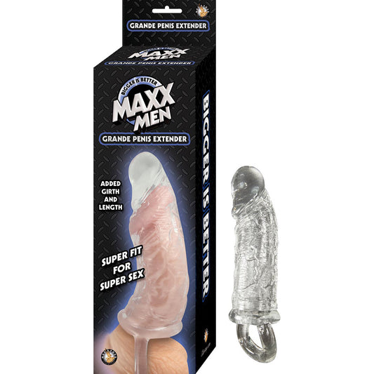 Maxx Men Grande Clear Penis Sleeve – Large Size Male Enhancement Sleeve