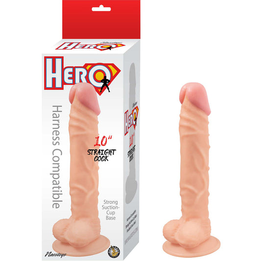 Hero 10" Straight Cock Whte
