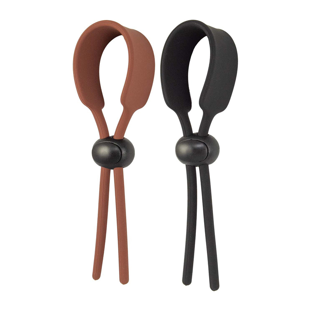 Two-Tone Brown & Black Cock Loops – Men’s Cock Rings