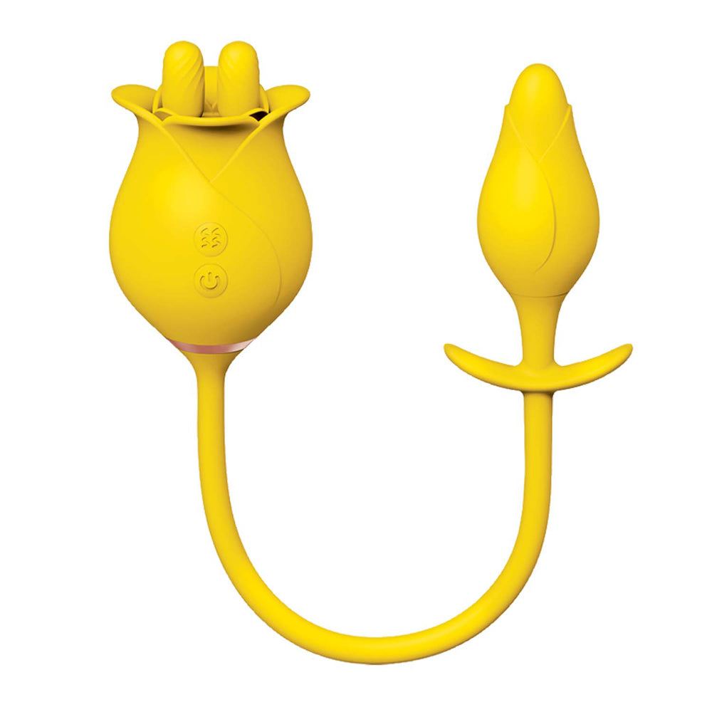 Clit-Tastic Tulip Finger Massager & Pleasure Plug Yellow