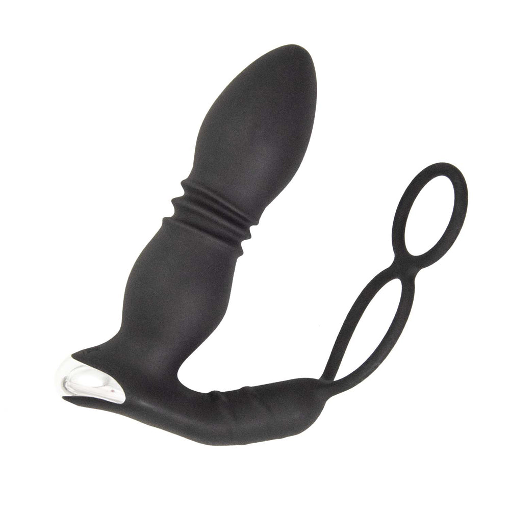 Ass-Sation Remote Thrusting Butt Plug – Black, Remote-Controlled