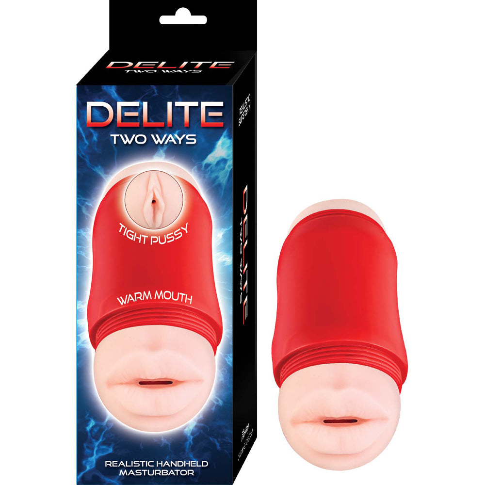 Delite Two-Way Mouth and Vaginal Stimulation Toy - White