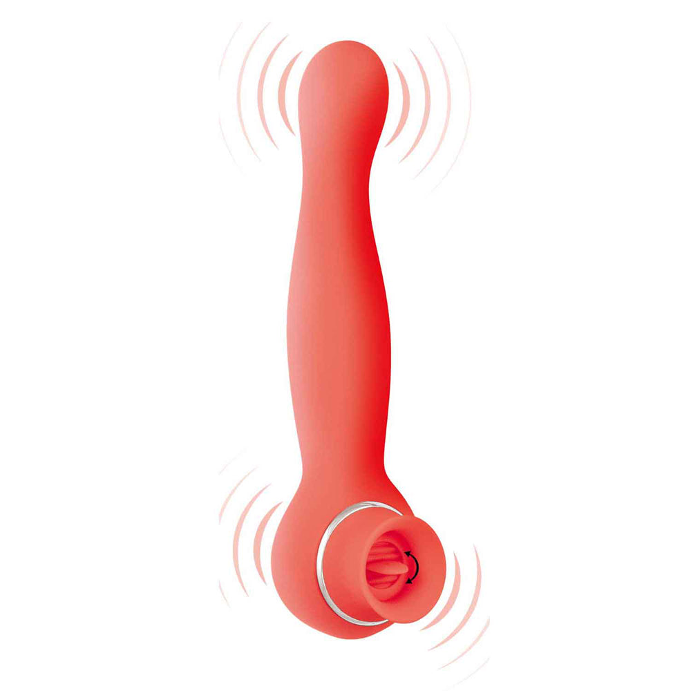 Blaze Luscious Licker Vibrator - Coral