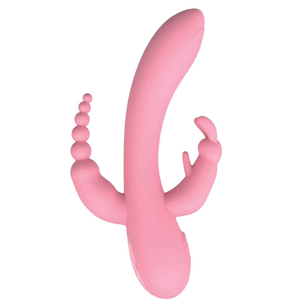 Beat Trifecta Massager – Pink Handheld Percussion Massage Device for Neck, Shoulders & Back