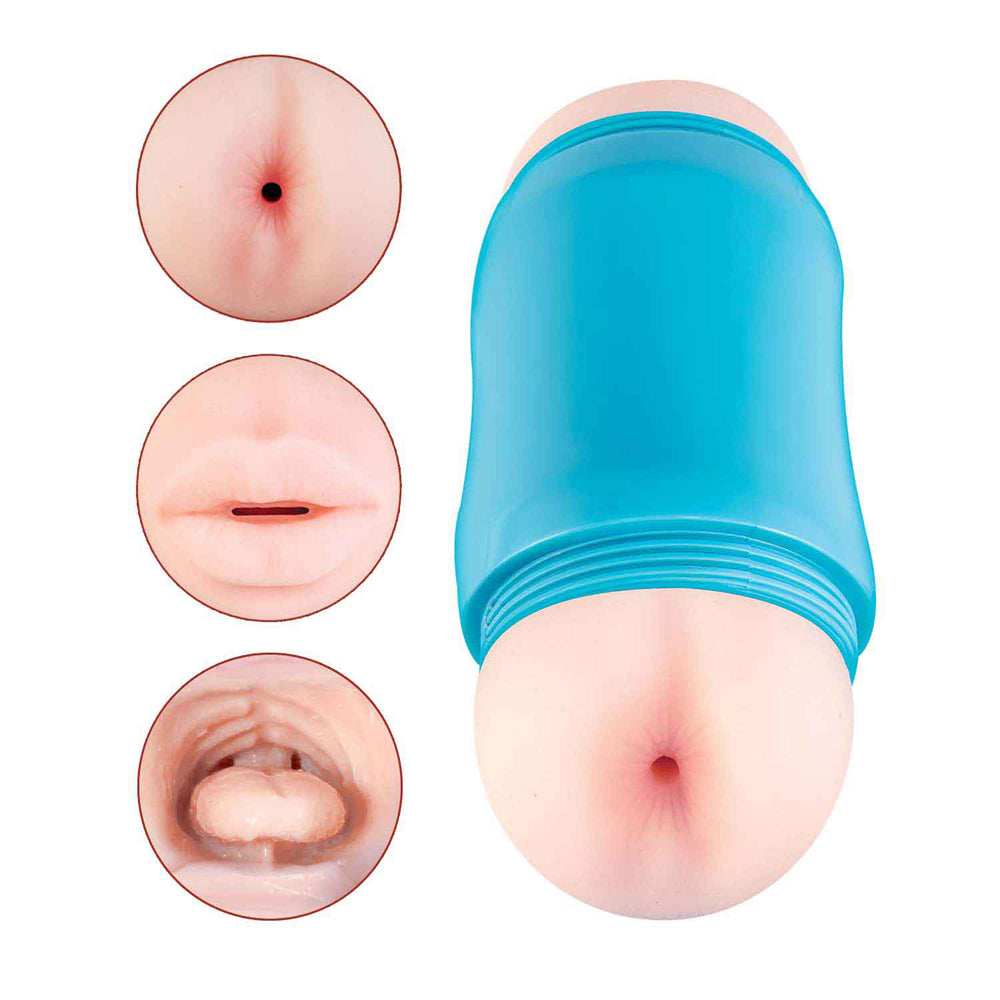 Delite Two-Way Mouth & Anal Toy – White