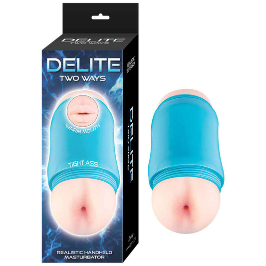 Delite Two-Way Mouth & Anal Toy – White