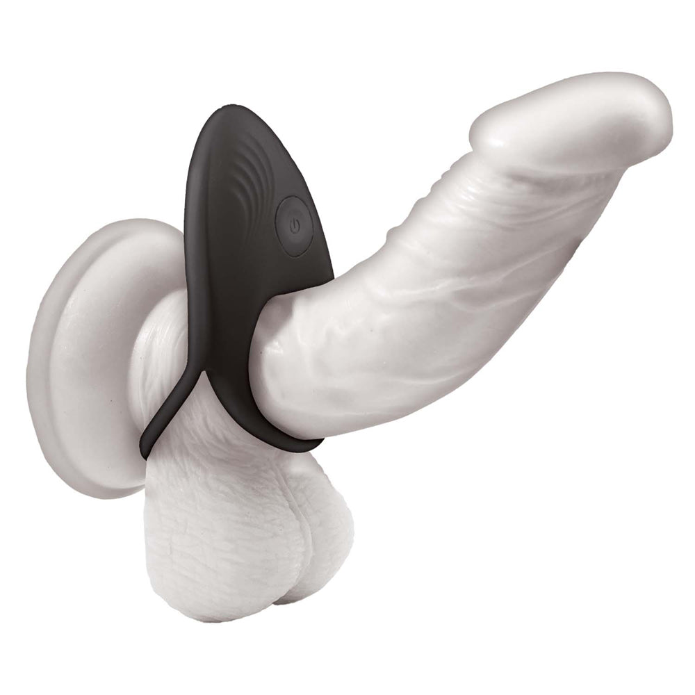Cockpower Vibrating Ring W/Adjustable Cock Tie Black