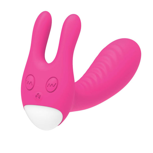 The Royale Bunny Heat Pink – Rechargeable Dual-Stim Vibrator with Thrusting & Heating