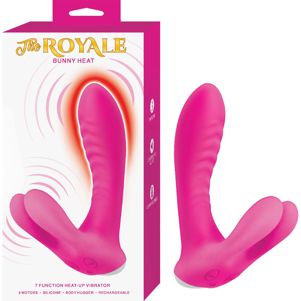 The Royale Bunny Heat Pink – Rechargeable Dual-Stim Vibrator with Thrusting & Heating