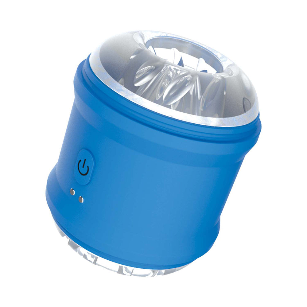 The Royale Masturbator Cylinder Blue – Textured Male Masturbator Sleeve for Intense Stimulation