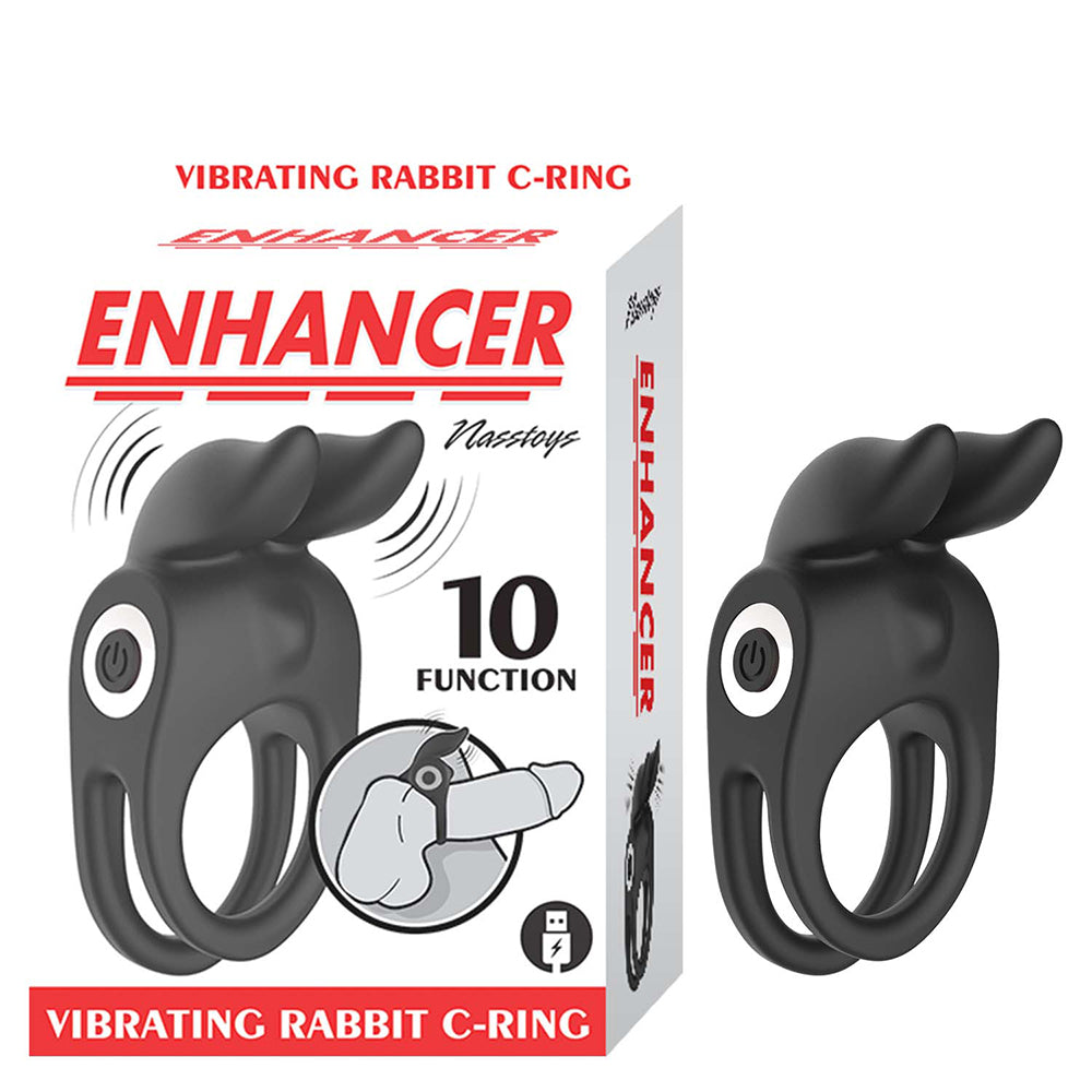 Enhancer Vibrating Rabbit C Ring Black