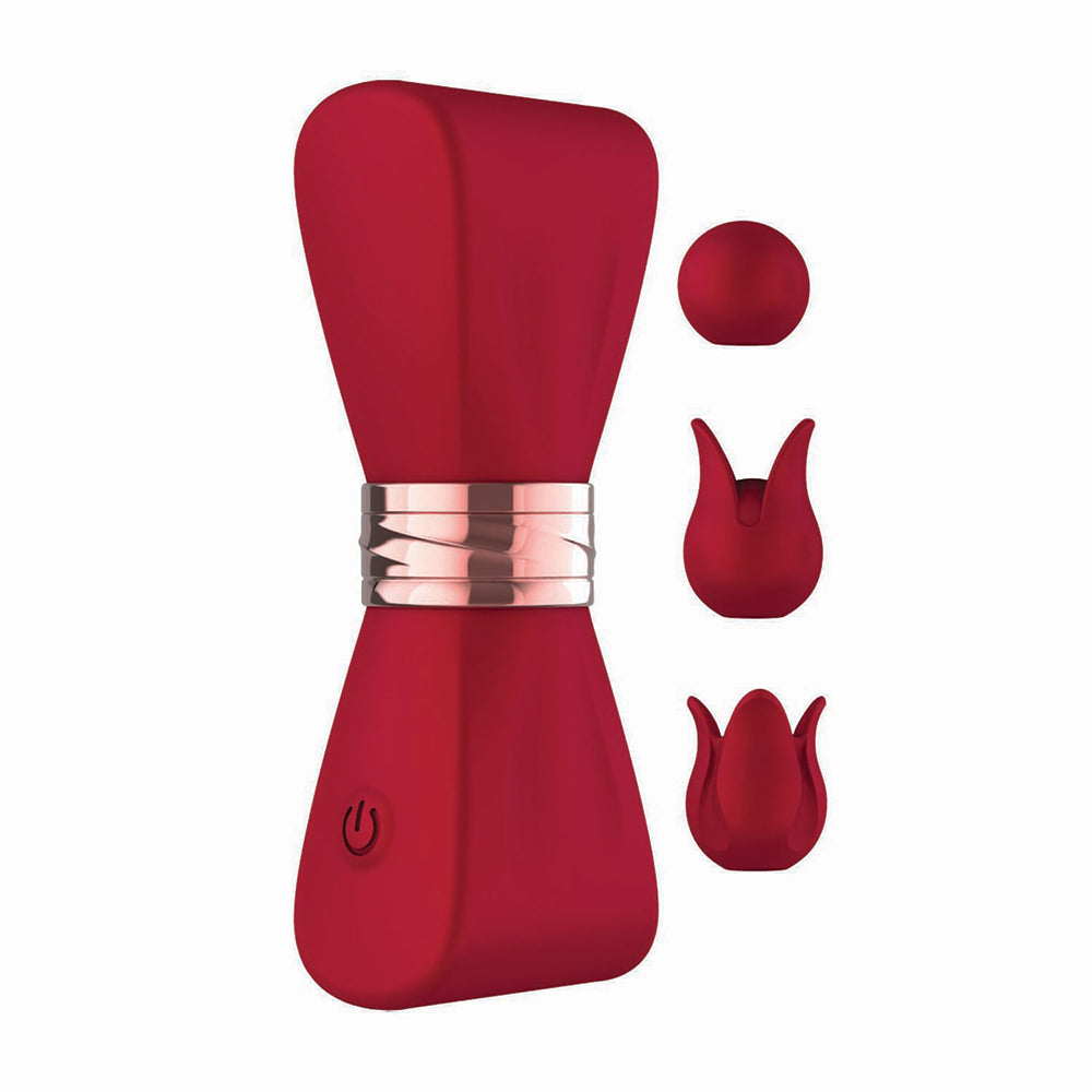 Gold Glam Tri-Tip Vibe Red