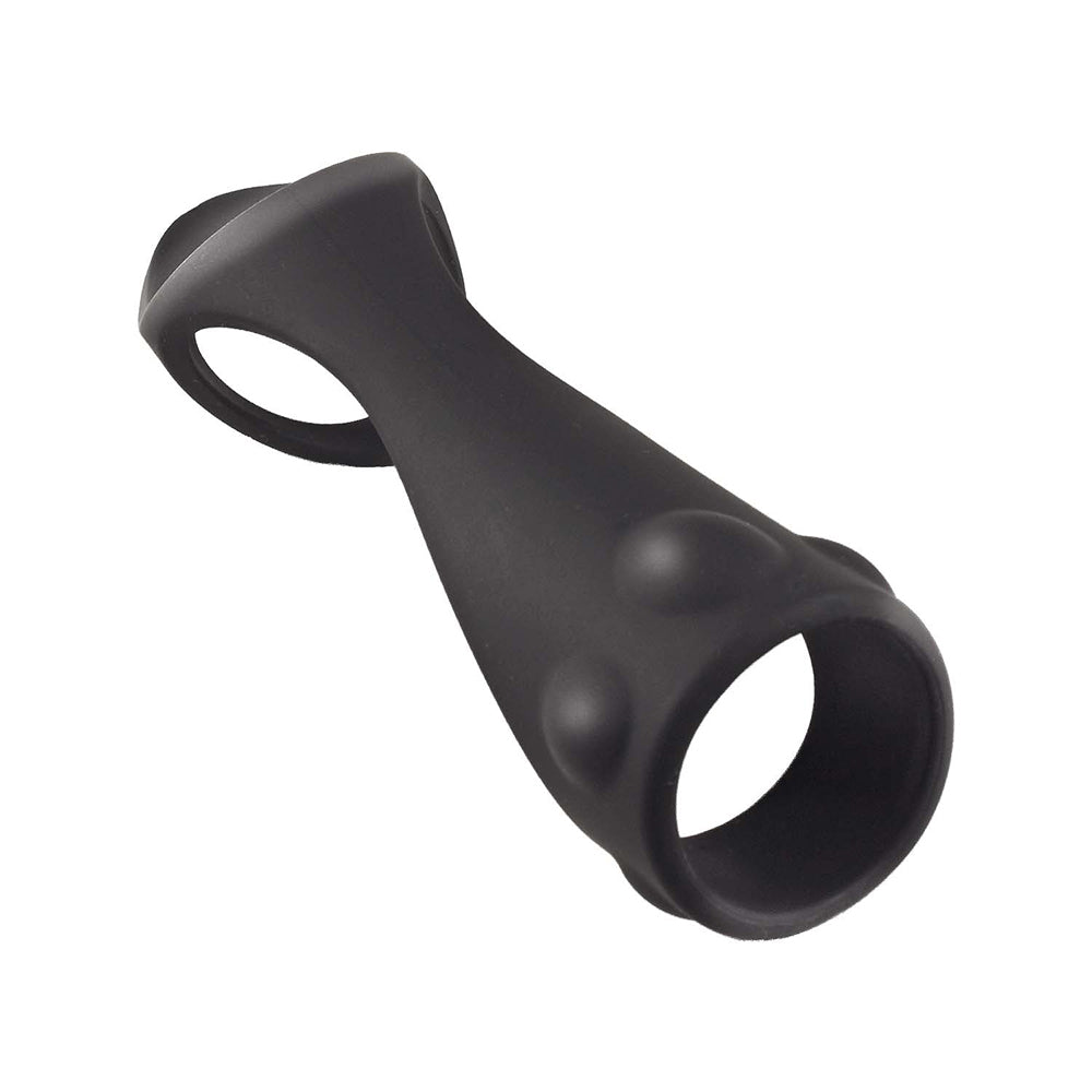 Enhancer Textured Cock Strap & Ball Stretcher Black