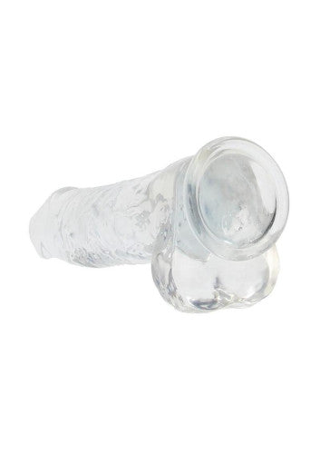 RealRock Crystal Clear Impressive Realistic Dildo with Balls - 10in