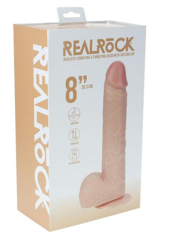 RealRock Vibrating and Thrusting Cock with Balls 8 inch – Ultimate Satisfaction