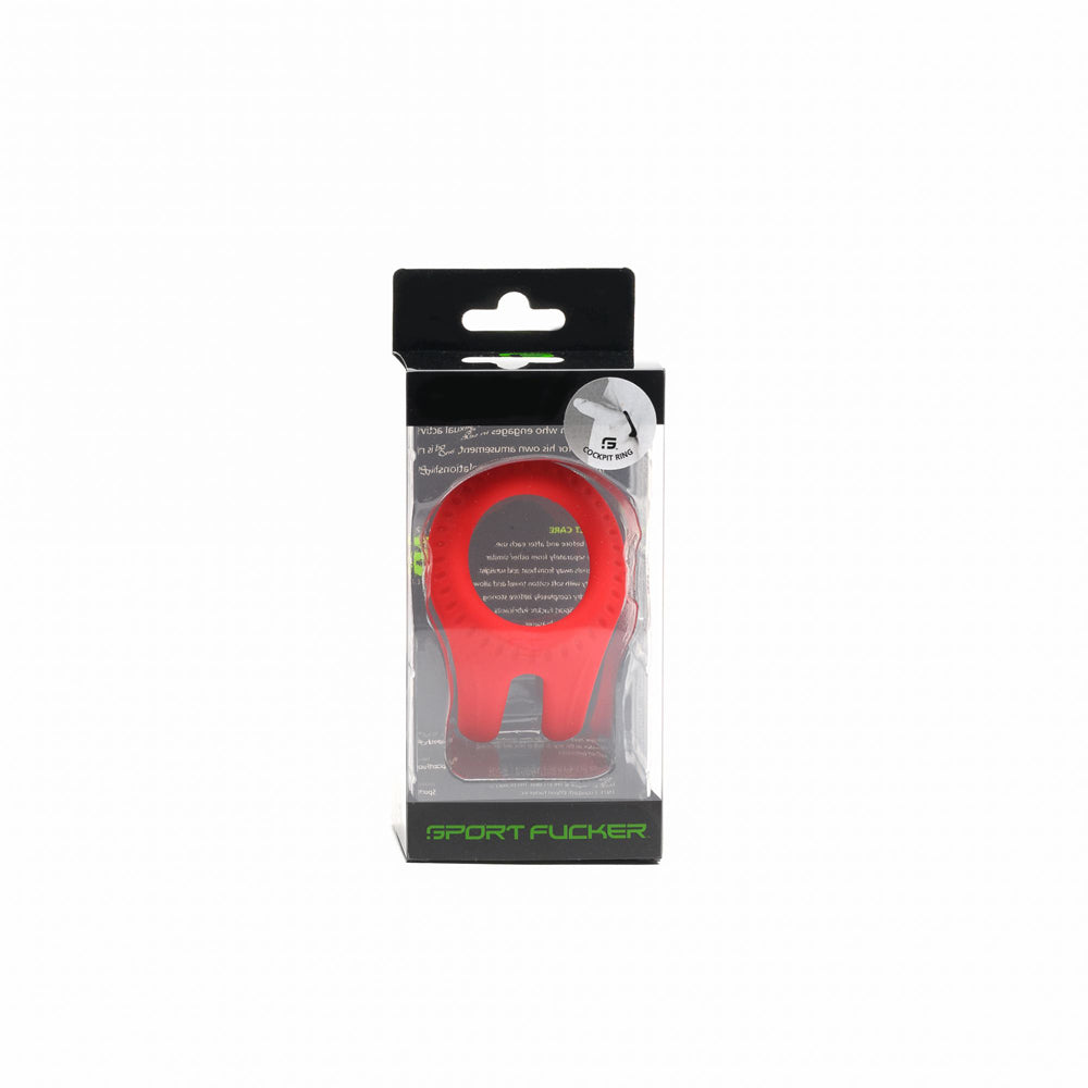 Sport Fucker Cockpit Ring Red – Red Cock Ring for Men – Sex Toy